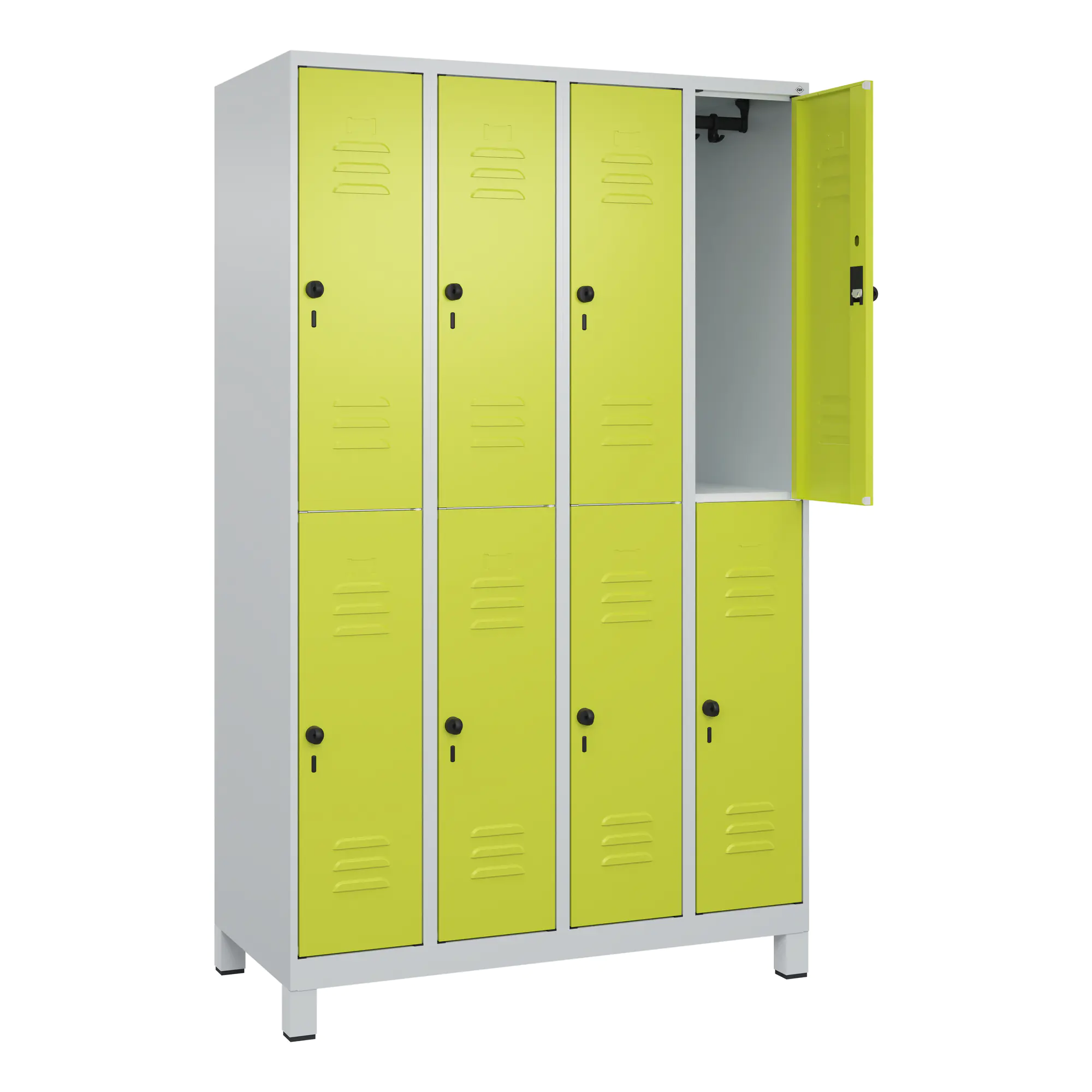 C+P Spind Classic PLUS 4Abt. 1950x1200x500 lgr/cgn aus der Kategorie Büro- und Schreibbedarf