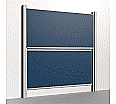 Pylonentafel, 250x120 cm, 2-flächig, höhenverstellbar, Stahlemaille blau aus der Kategorie Pylonentafeln