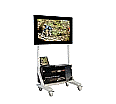 Flat-Screen-Wagen bis  50 Zoll Diagonale, Höhe 172 cm, aus der Kategorie TV Wagen