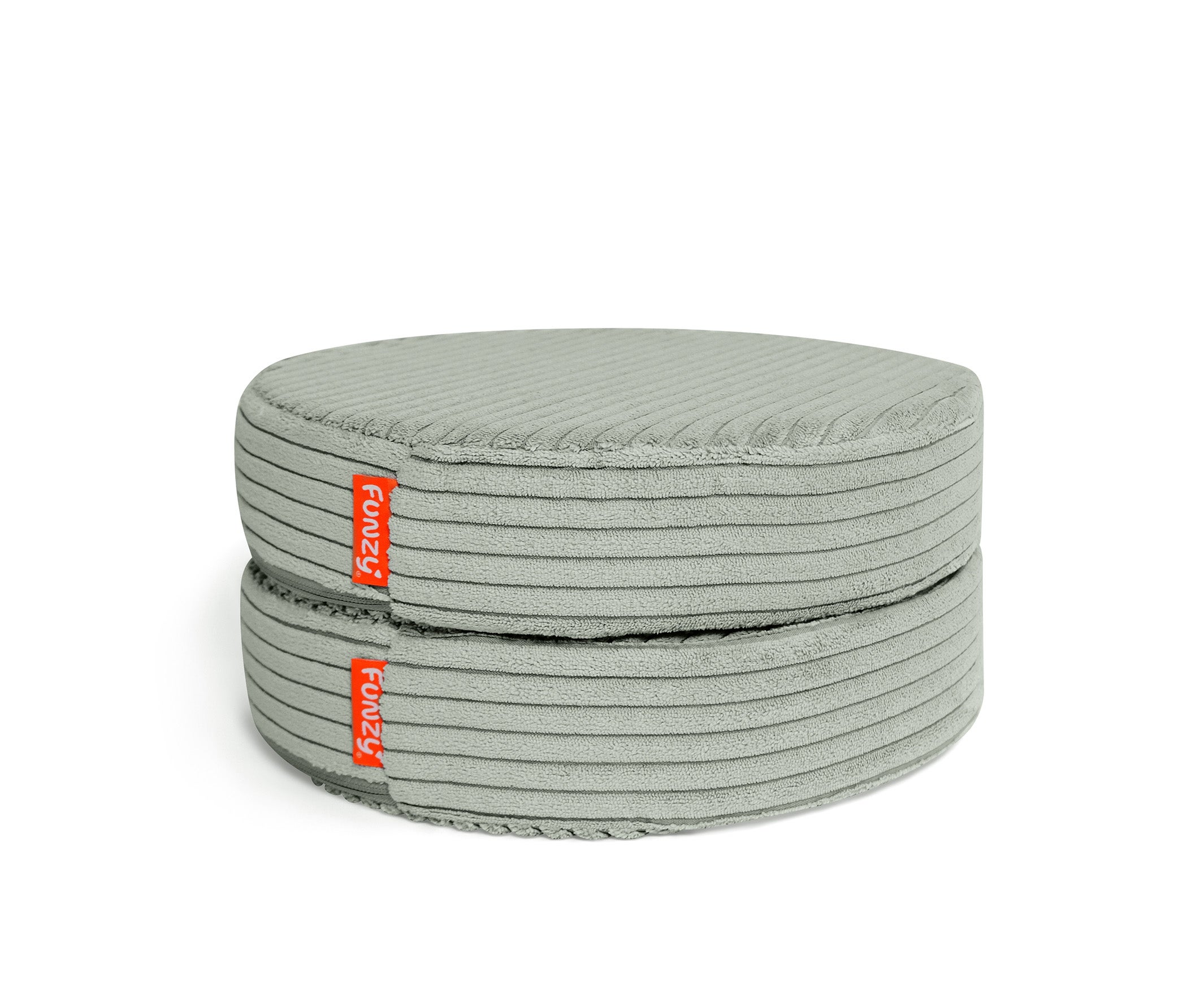 Funzy Buttons Ø 32cm, Höhe 7cm, Set aus 12 runden Spiel- und Sitzkissen mit Cordbezug aus der Kategorie Funzy