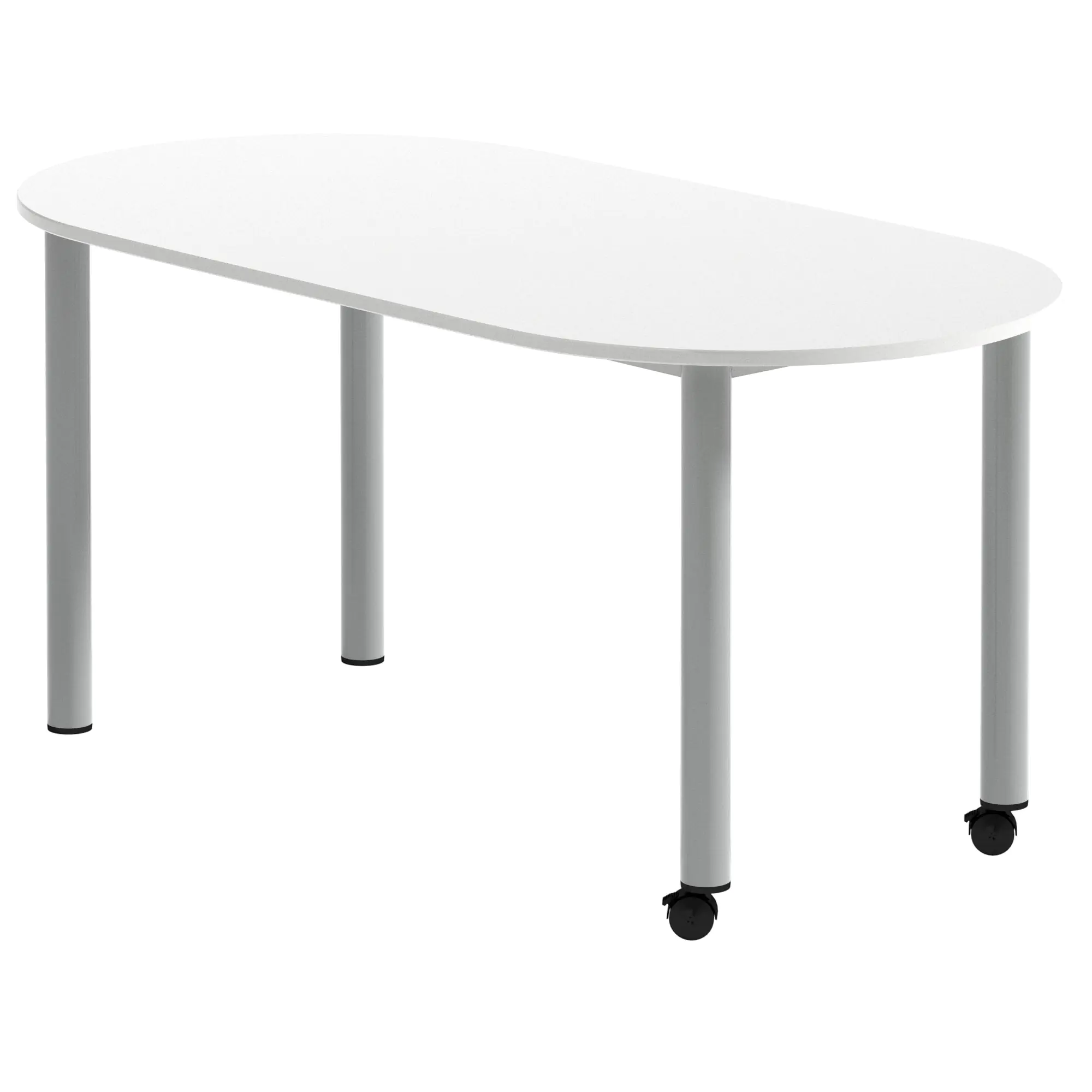 Ovaler Ergänzungstisch, 158x80 cm (BxT), fahrbar, aus der Kategorie Rundtische