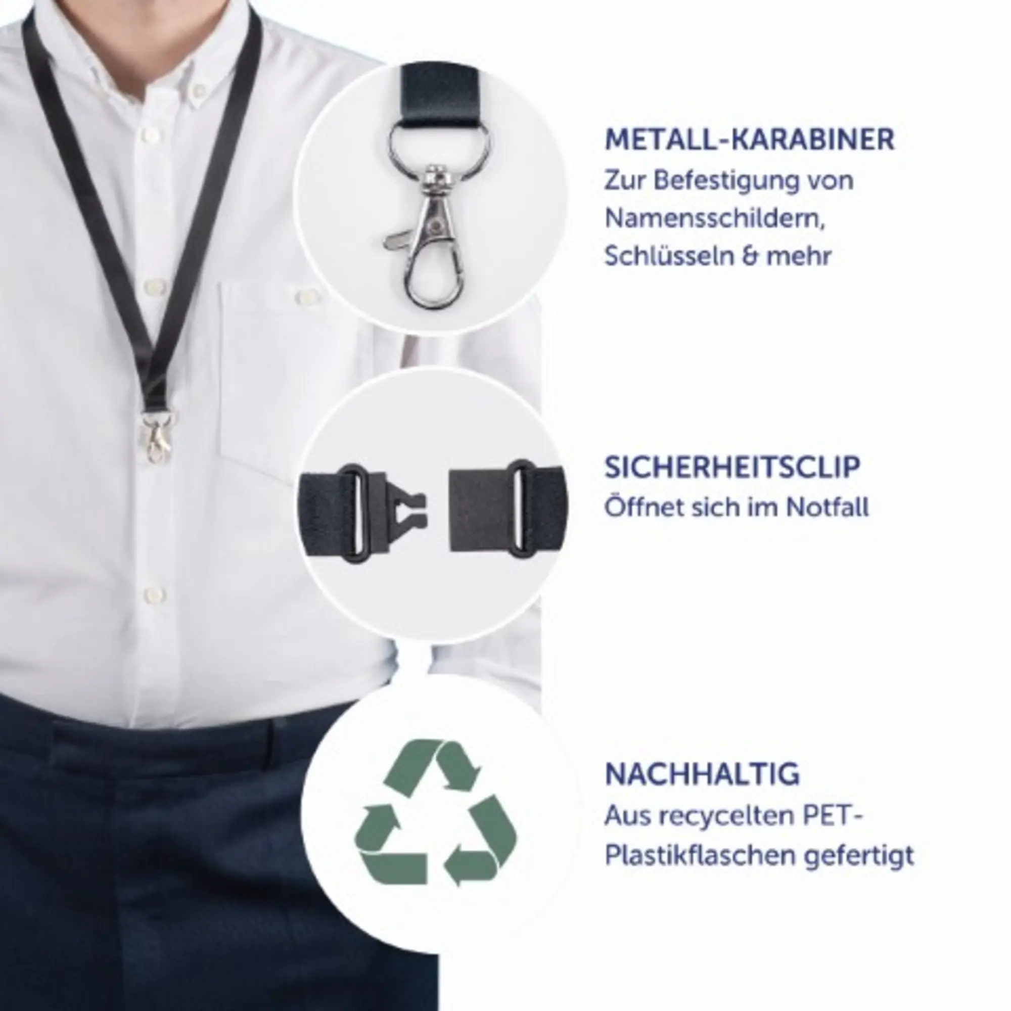 Avery Zweckform Lanyard 15x440mm sw 10St aus der Kategorie Namensschilder
