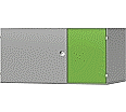 Aufsatzschrank für Notebook-Ladestation, Höhe 40 cm, 80x50 (B/T), kleine Tür rechts,