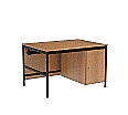 EDV-Lehrertisch, 120x90 cm (B/T), 72 cm hoch, offener Blechkabelkanal,