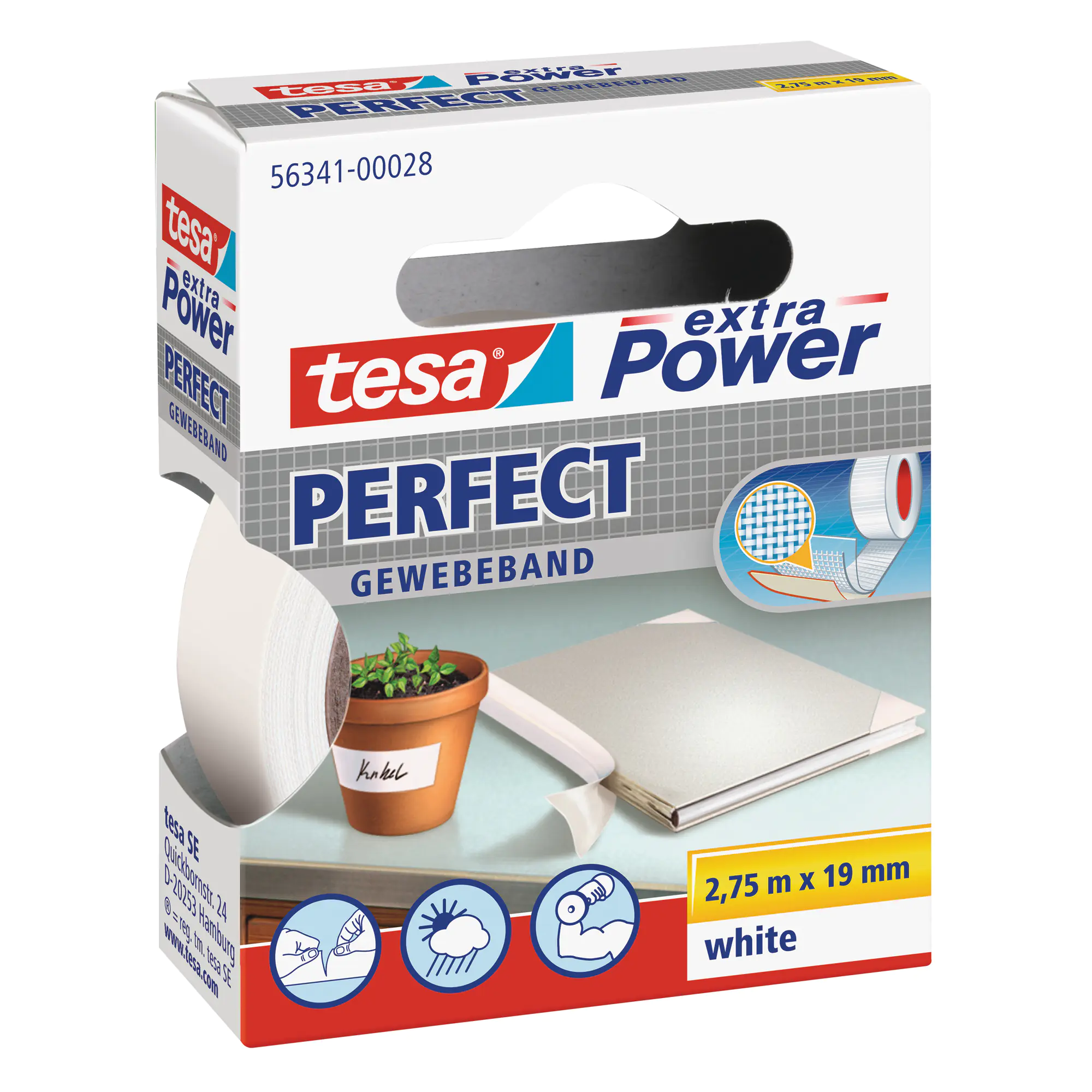 tesa Gewebeband Extra Power Perfect 19mmx2,75m ws aus der Kategorie Kleber & Befestigung