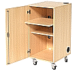 Medienschrank, fahrbar, 105 cm hoch, 54x62 cm (B/T), 1 Rollzug, 1 Boden, aus der Kategorie Medienschränke