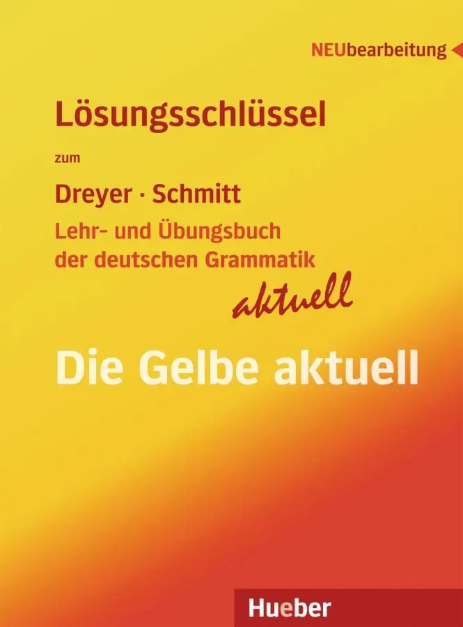 Lehr- und Übungsbuch der deutschen Grammatik - aktuell. Lösungsschlüssel aus der Kategorie Deutsch