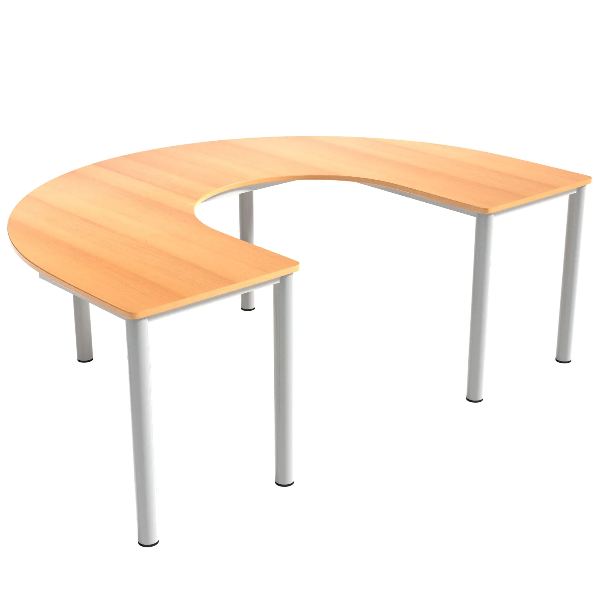 Hufeisentisch, 200x140 cm (BxT), höhenverstellbar 58-72 cm, aus der Kategorie Rundtische