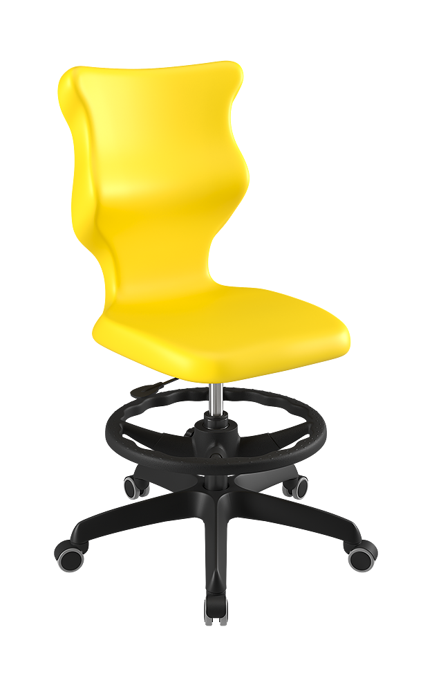 Drehstuhl mit hoher Rückenlehne, höhenverstellbar mit Gasfeder, ergonomische Kunststoffschale aus der Kategorie Bürodrehstühle