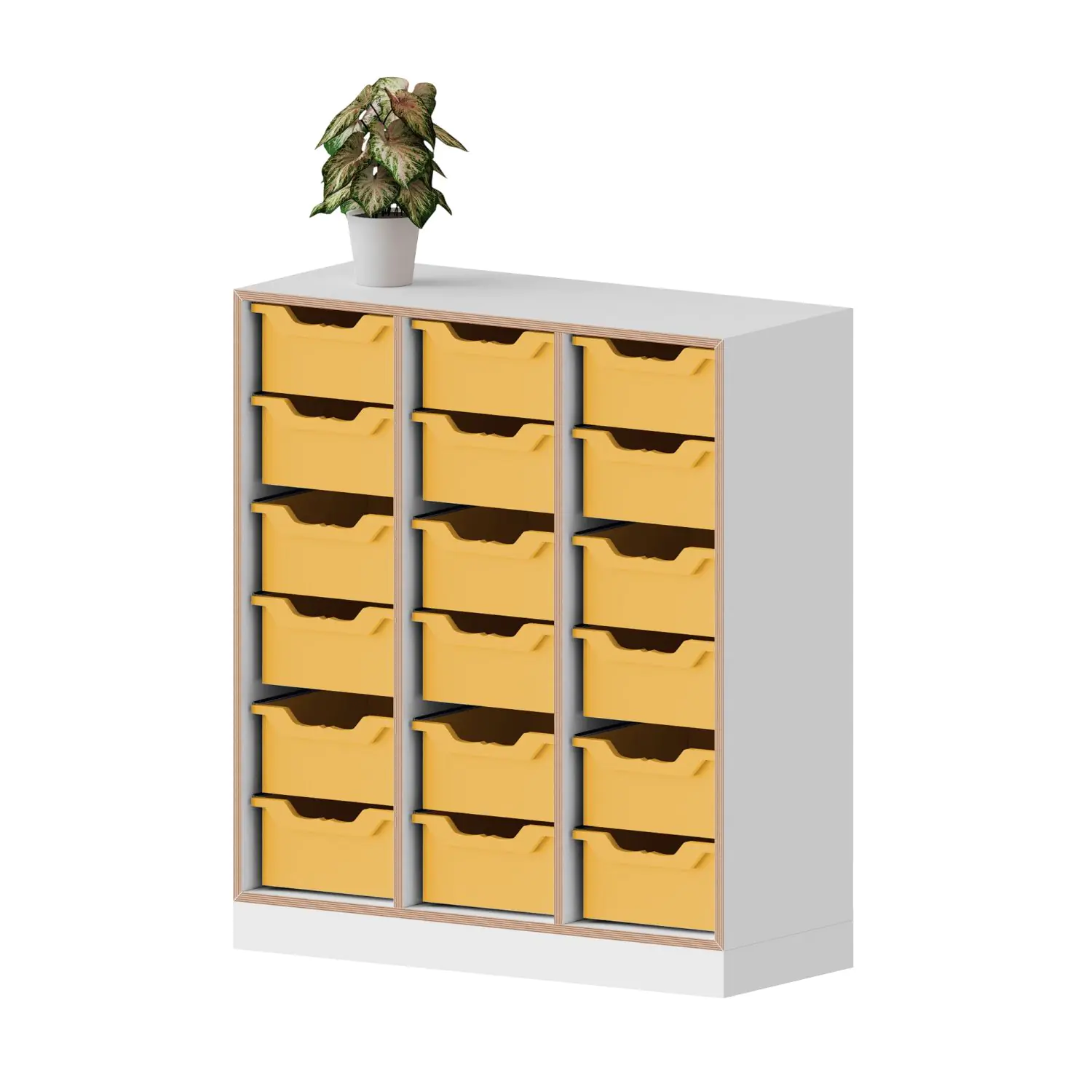 qickly® Regal, 3 OH, 18 große Ergo Tray Boxen, B/H/T: 104,2x110,5x42,6 cm aus der Kategorie Regale Schnelllieferprogramm