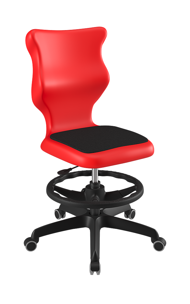 Drehstuhl mit hoher Rückenlehne, höhenverstellbar mit Gasfeder, ergonomische Kunststoffschale aus der Kategorie Bürodrehstühle