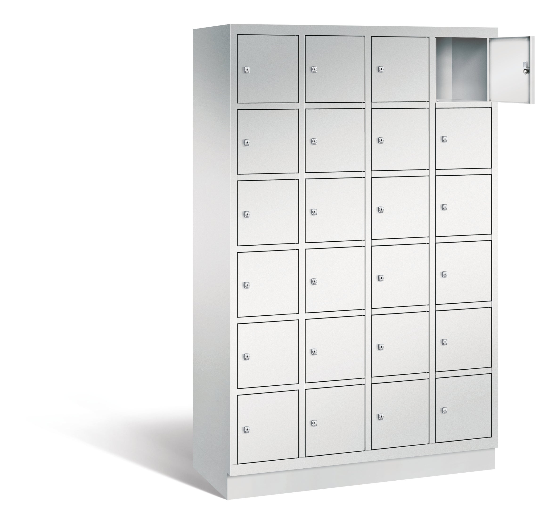 Fächerschrank 4 Abteil à 6 Fächer, 1950x1225x500 mm (HxBxT), 1,5mm Material mit zusätzlichen  aus der Kategorie Alle Produkte