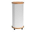 Infosäule fahrbar, Höhe 130 cm, Grundfläche 60x60 cm, Stahl-Oberfläche