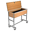 Klassenbuchwagen, für 28 Klassenbücher, mit Deckel ohne Schlitze,