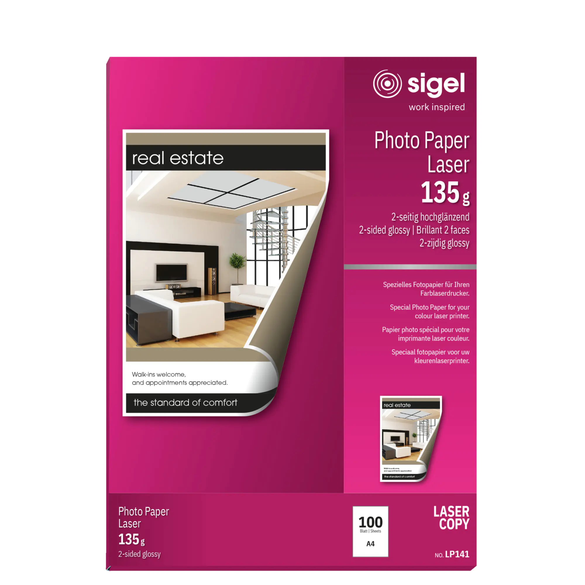 Sigel Fotopapier DIN A4 135g hochweiß 100 Bl. aus der Kategorie Spezialpapiere