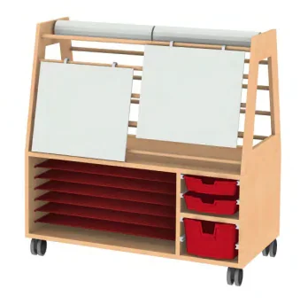 Trocken- und Bastelwagen in Buche, B/H/T 120 x 115 x 60 cm