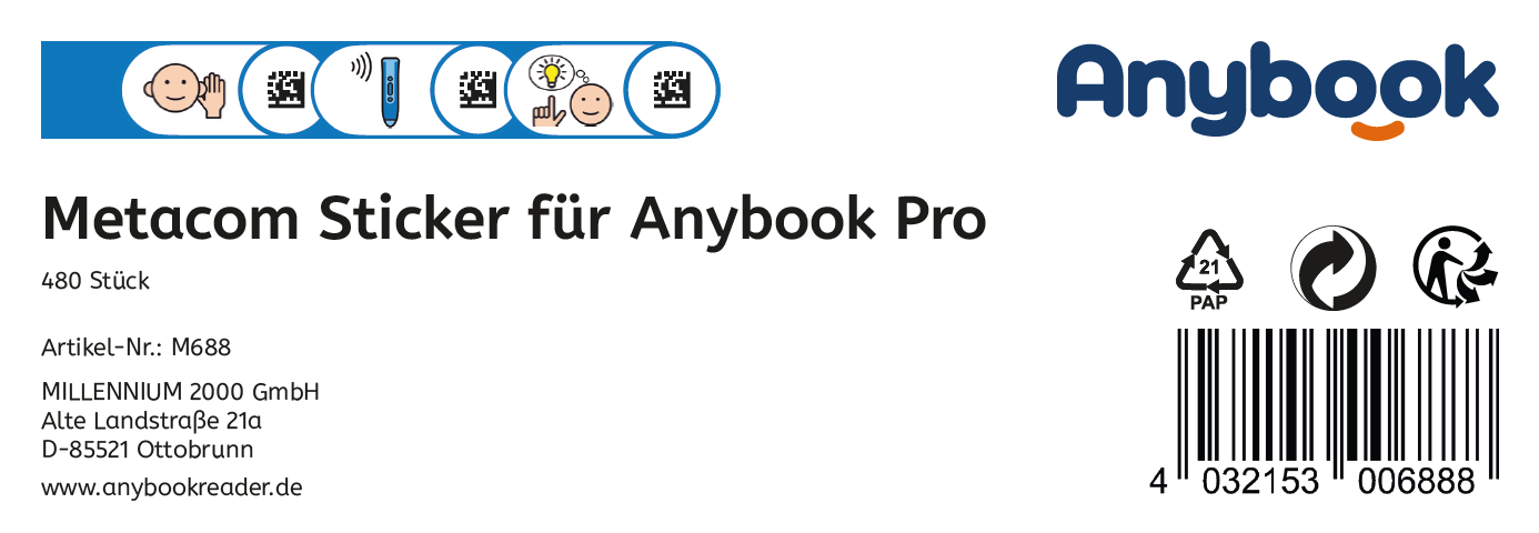 Anybook Pro Sticker Metacom aus der Kategorie Audiotechnik
