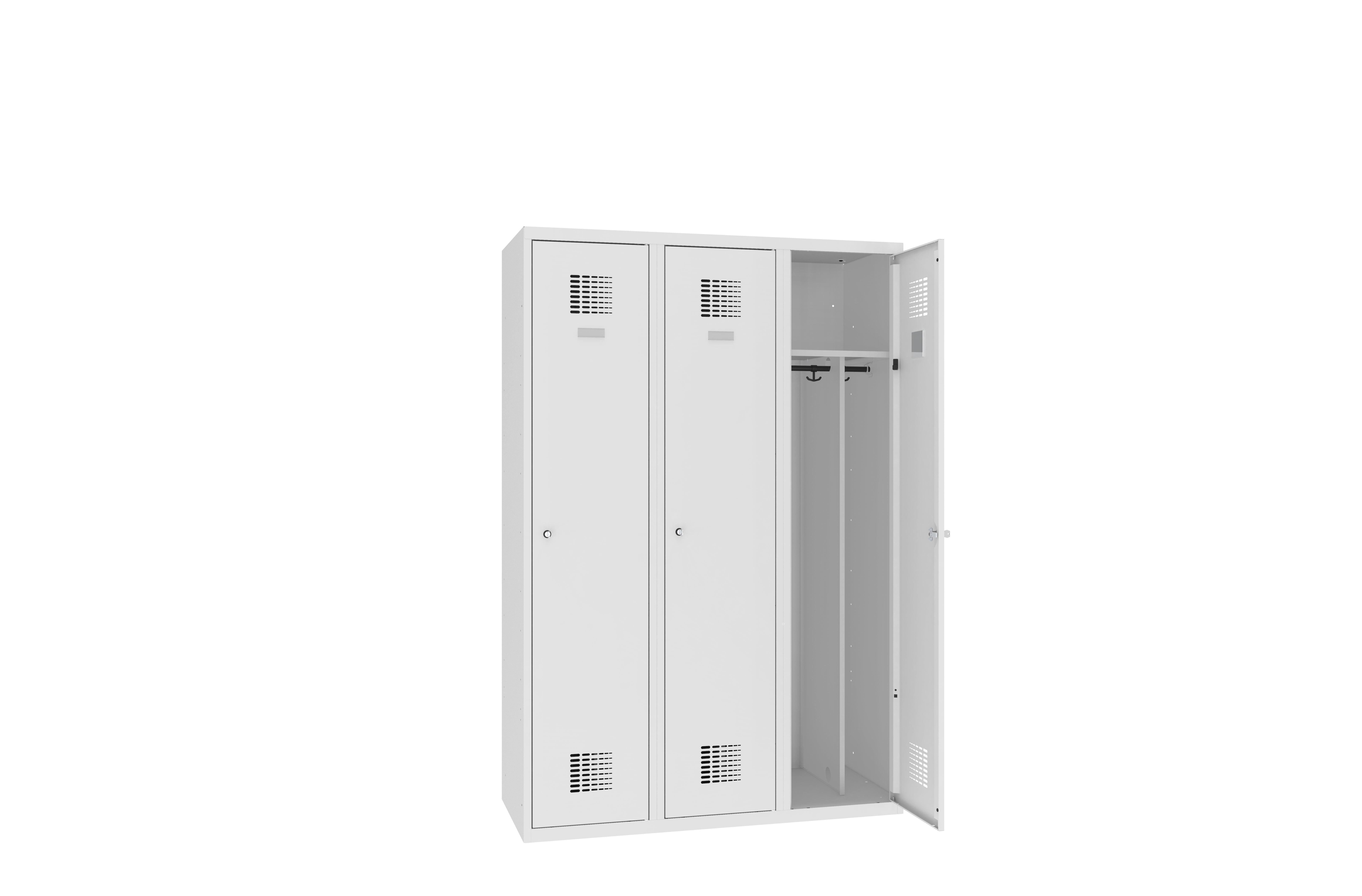 Kleiderspind 180x120x50cm mit schwarz/weiß Trennung aus der Kategorie Garderobenschränke