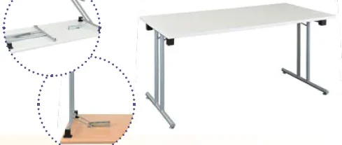 Klapptisch mit 25 mm-Tischplatte, Höhe 72 cm, B/L 120 x 80 cm aus der Kategorie Klapptische