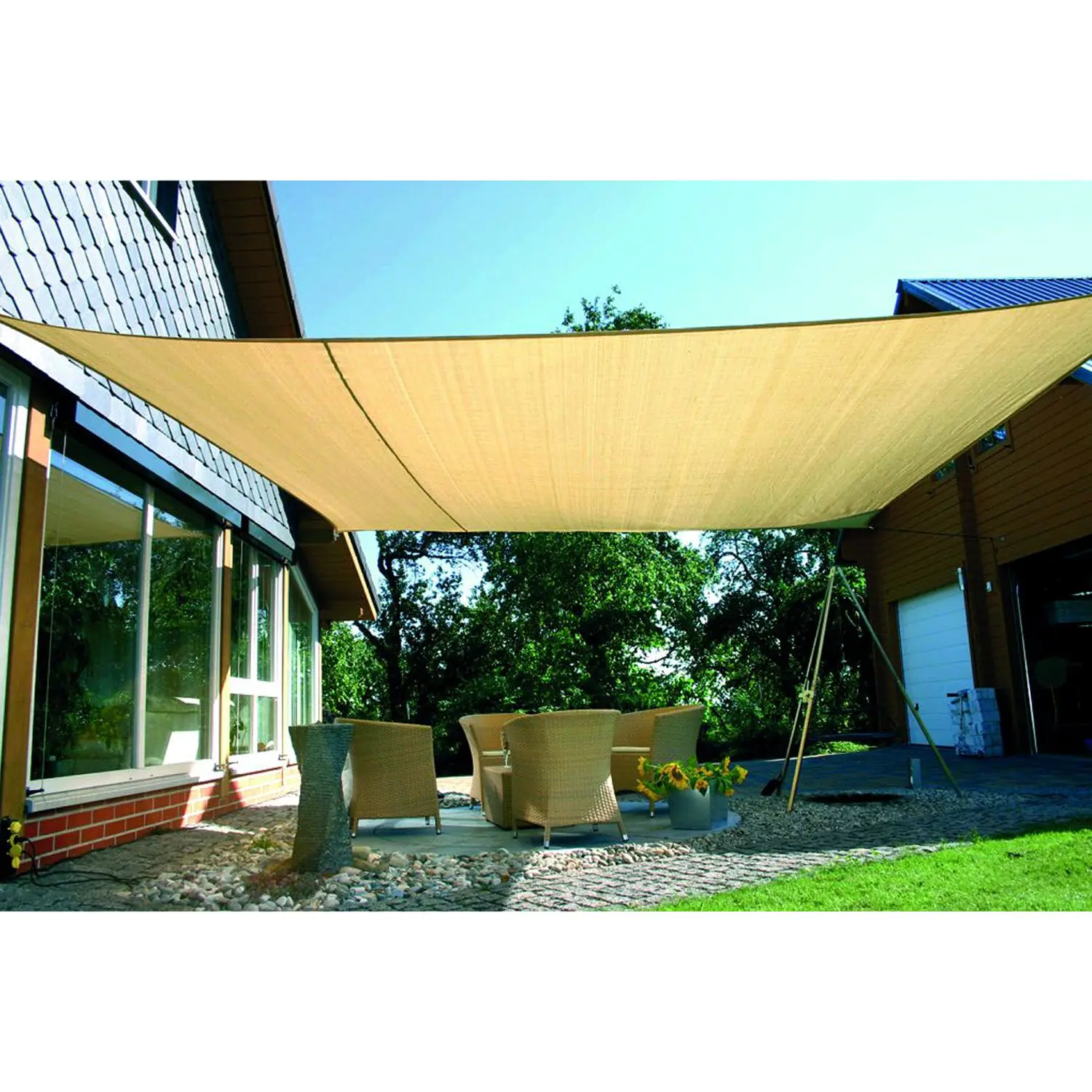 SONNENSEGEL, 6 x 4 m cremeweiß aus der Kategorie Outdoor