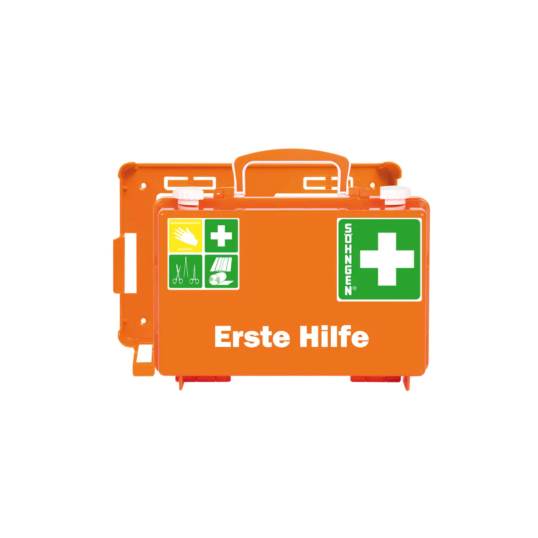 Erste-Hilfe-Koffer QUICK-CD orange mit Füllung Standard DIN 13157 aus der Kategorie Erste Hilfe