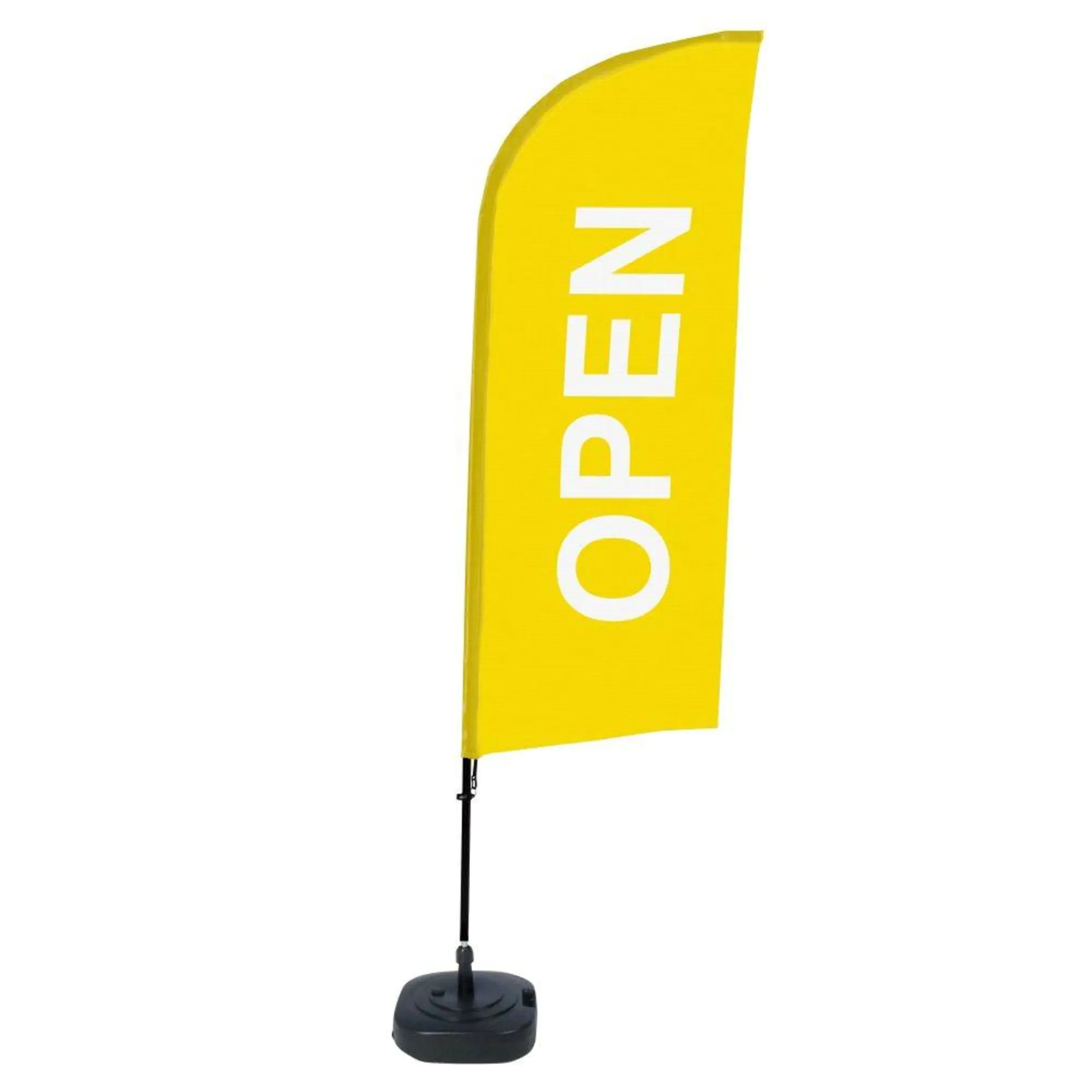 Showdown Beachflag Geöffnet ge englisch aus der Kategorie Kundenstopper