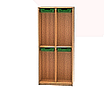 Schulranzenregal, 160 cm hoch,  70x50 cm (B/T), 4 Fächer, 2-spaltig, aus der Kategorie Taschen- & Schuhaufbewahrung 