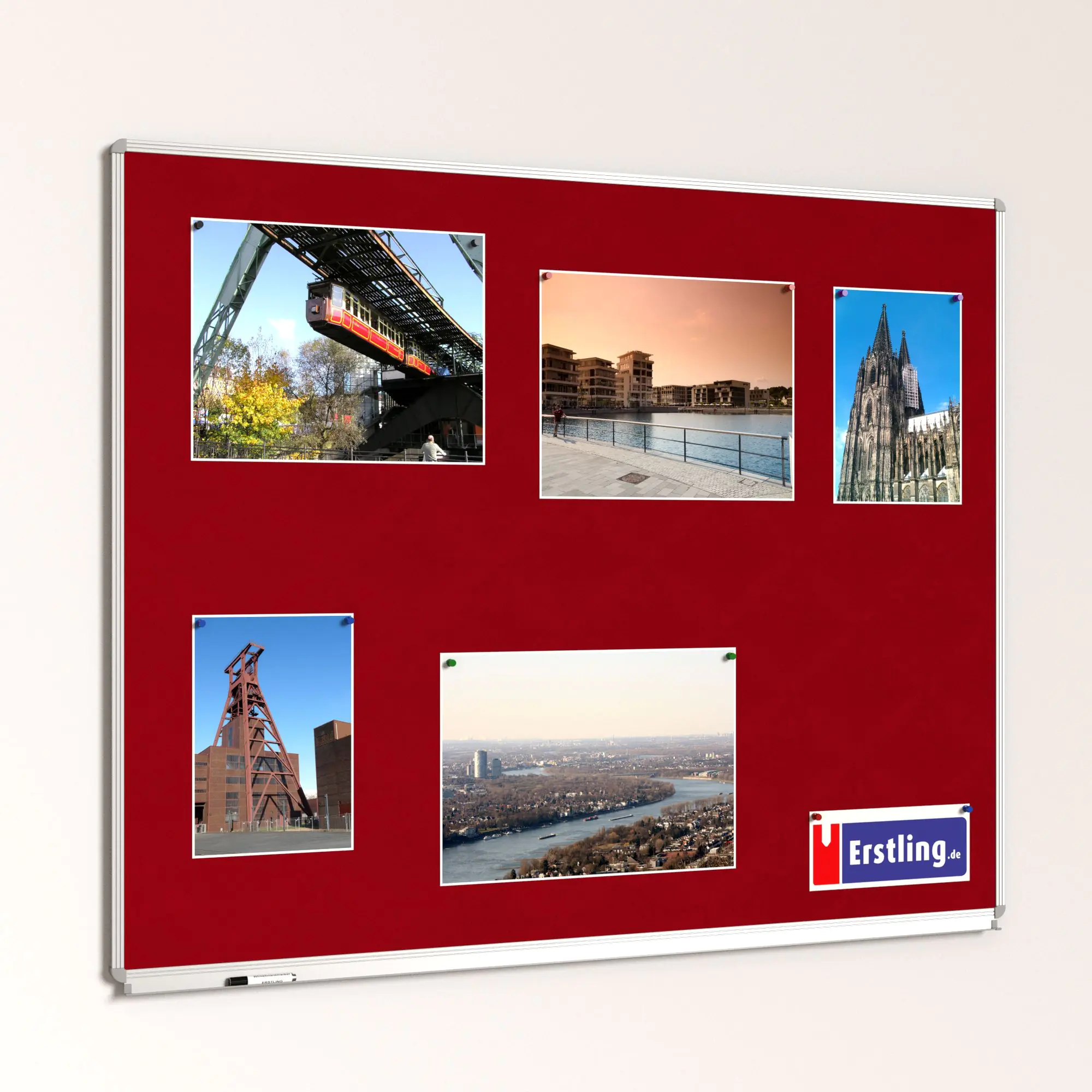 Textiltafel 150x120 cm, mit durchgehender Ablage,