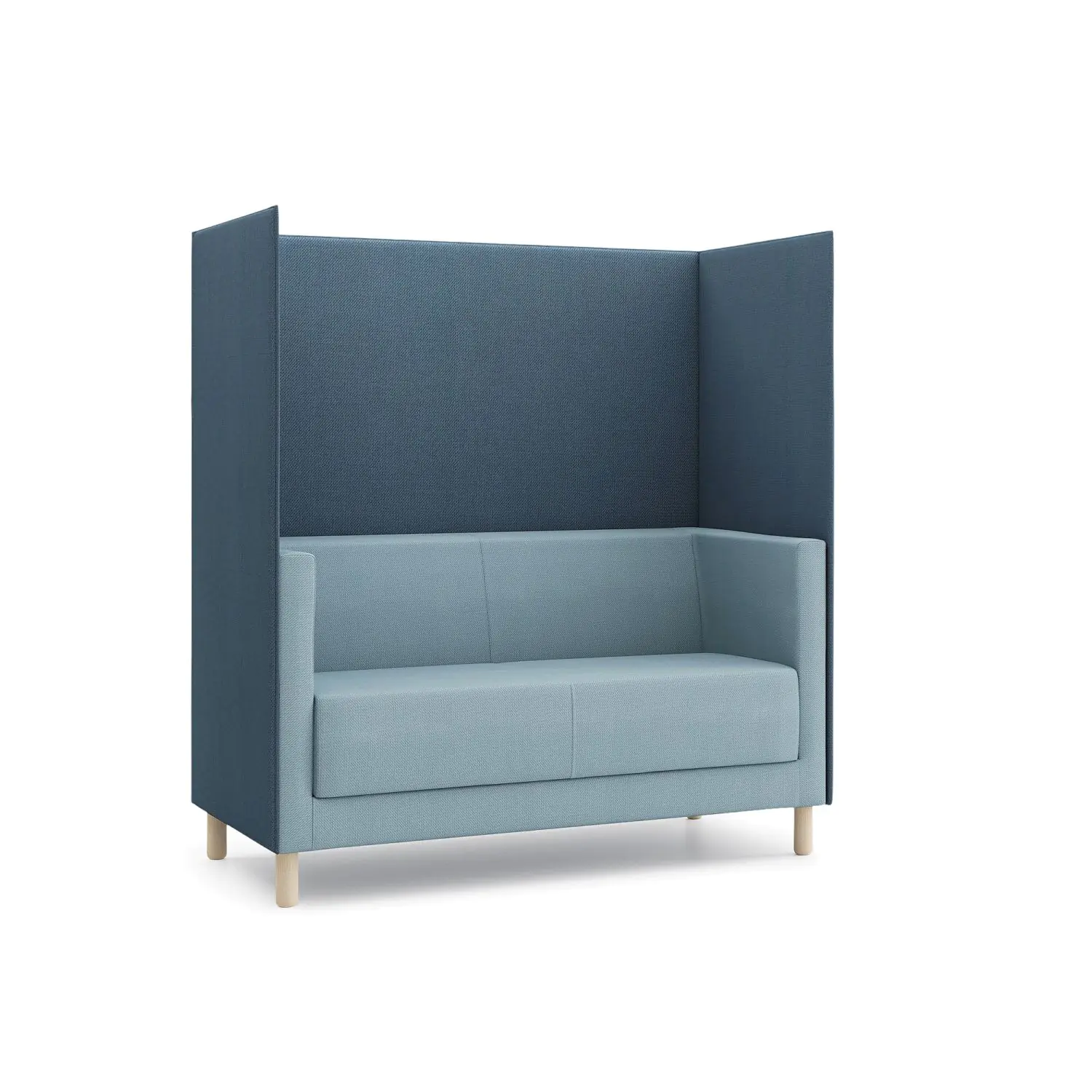 Akustik Sofa, 3-Sitzer, Höhe 140, 154x68 cm (B/T), 4-Fußgestell - Chrom, aus der Kategorie Akustiksofa