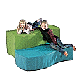 Sitzelement, Welle-Zweier, 120x60 cm (B/T), Höhe 60 cm, aus der Kategorie WELLE
