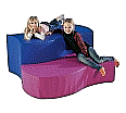 Sitzelement, Welle-Zweier, 120x60 cm (B/T), Höhe 30 cm,