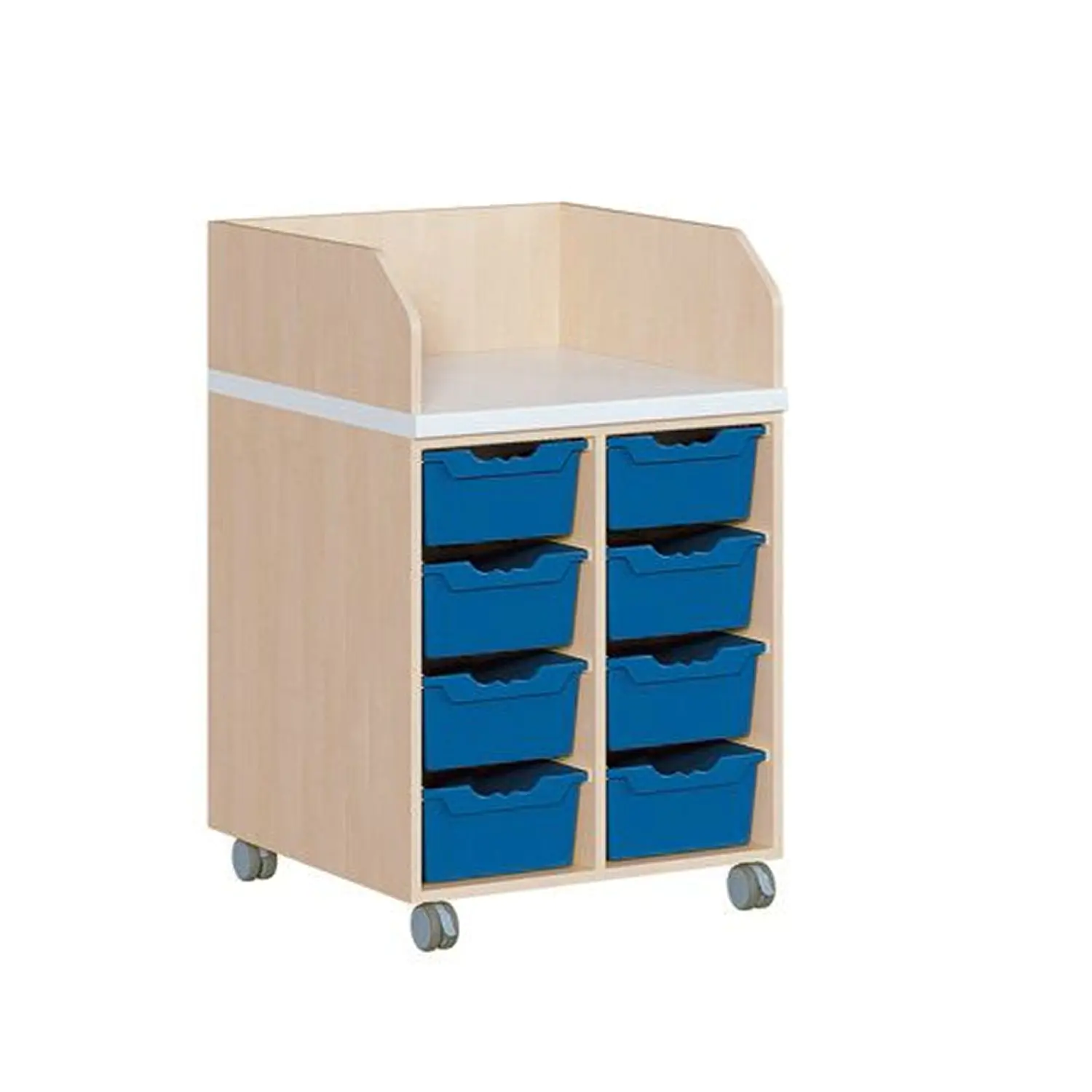 Wickelkommoden mit 8 hohen ErgoTray Boxen, fahrbar aus der Kategorie Schlafen + Wickeln