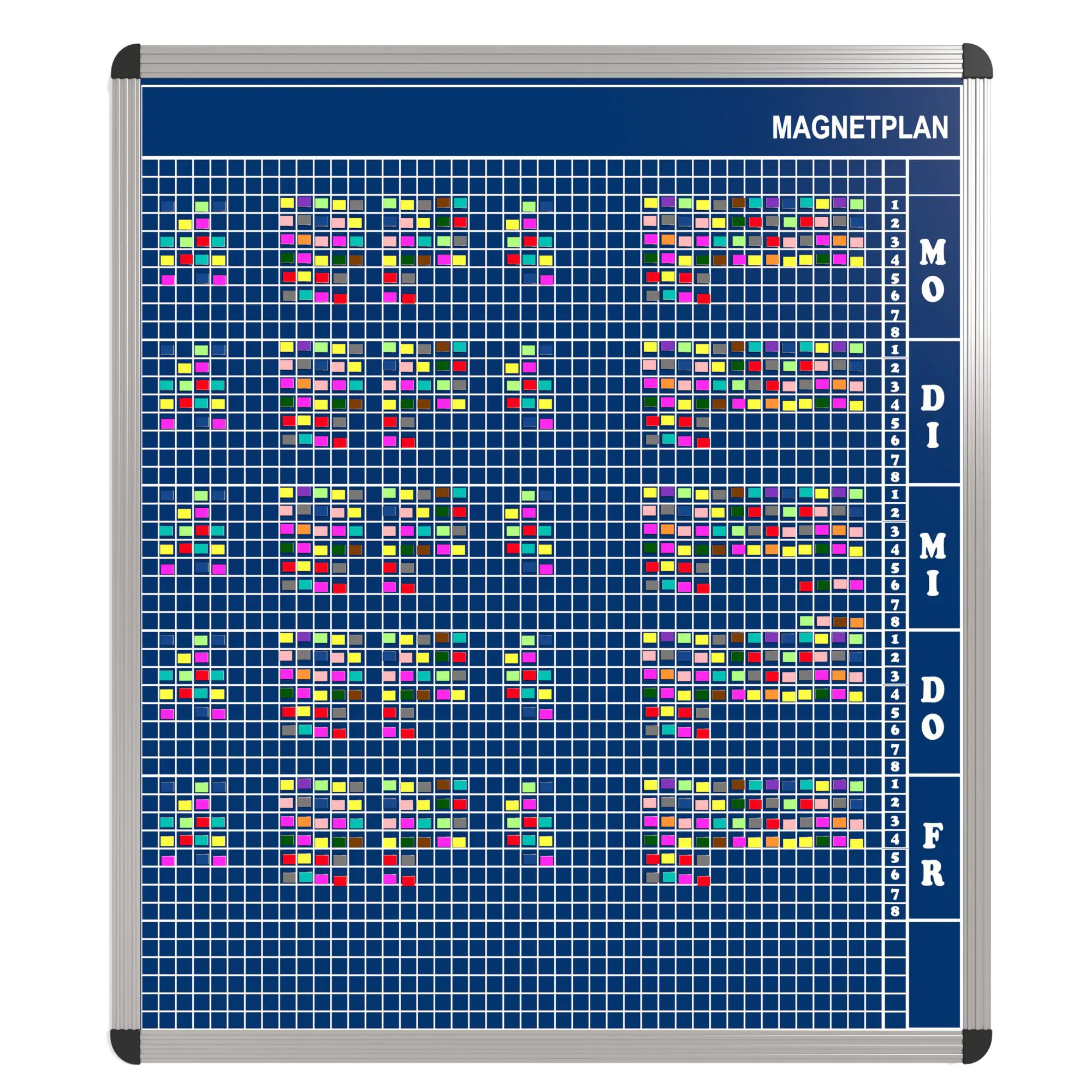 Personal-Raum-Plan,  8 Stunden, 43 Spalten, 103x97 cm,