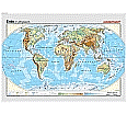 Wandkarte Die Erde, phys.(Vorderseite), stumm (Rückseite),140x100 cm aus der Kategorie Wandkarten Geographie