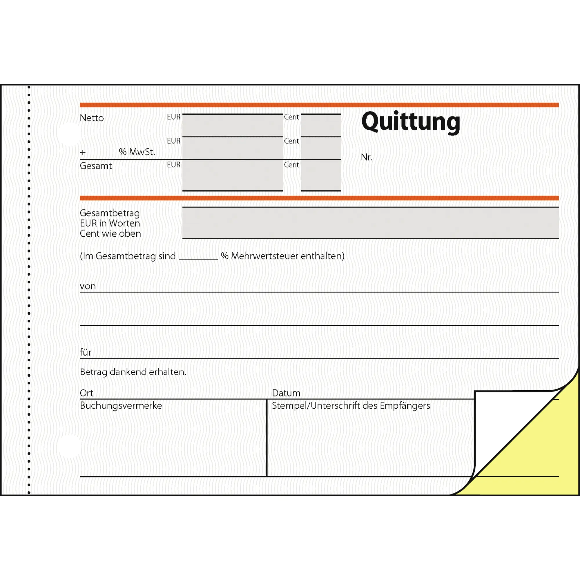 Sigel Quittung DIN A6 quer selbst-durchschreibend aus der Kategorie Formulare