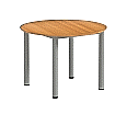 Rundtisch, 100 cm Durchmesser, 72 cm hoch, Rundrohr-Füße,