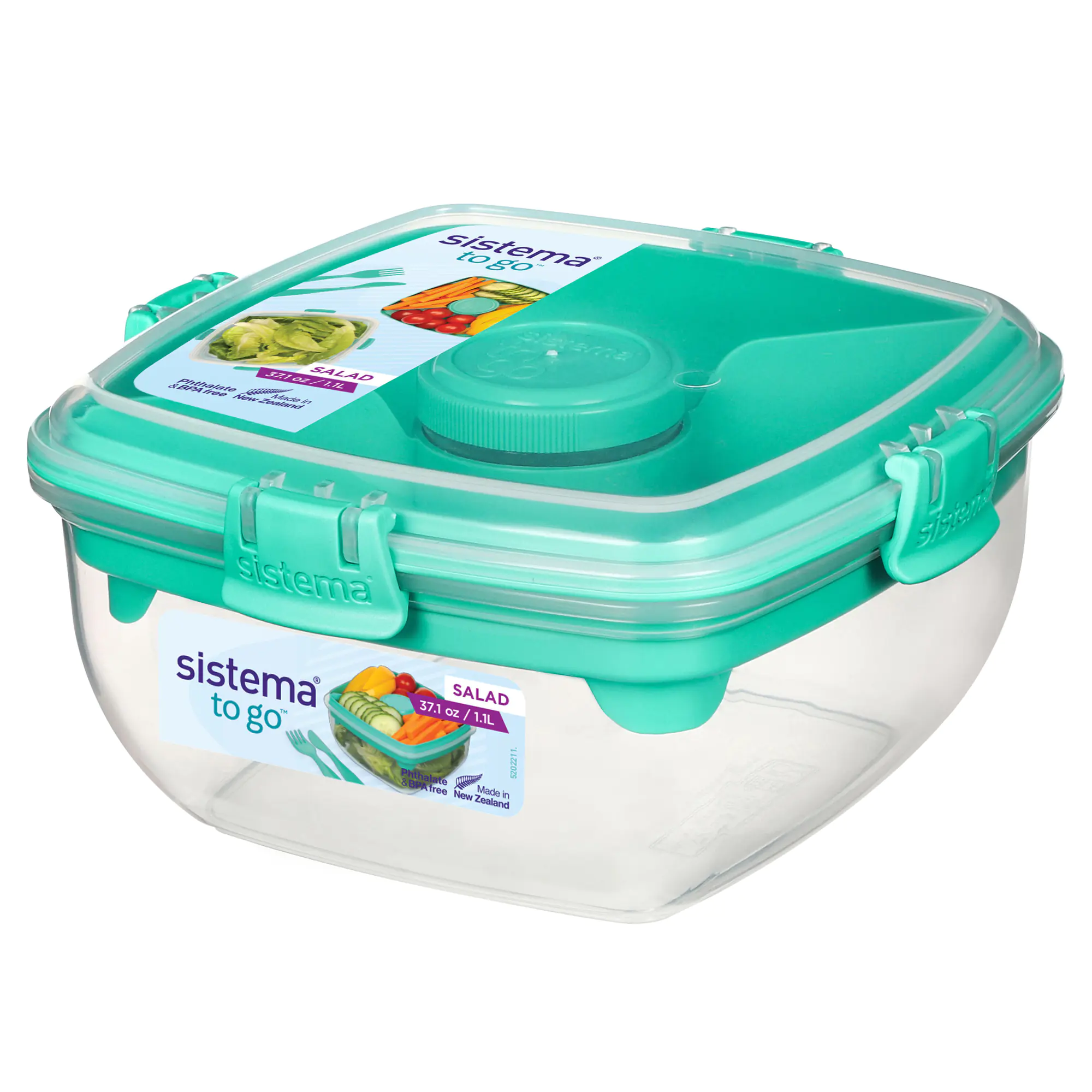 sistema Frischhaltebox Salad TO GO 1,1l sort aus der Kategorie Haushaltsbedarf