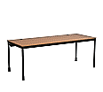 EDV-Tisch, 200x80 cm (B/T), 72 cm hoch, offener Blechkabelkanal,