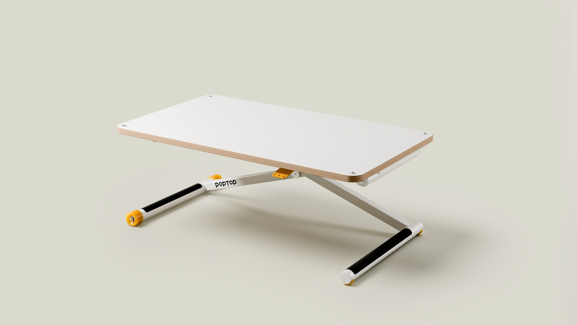 höhenverstellbarer poptop Schreibtisch 115x65cm, Höhe verstellbar 43-86cm, 25mm Melamin-Tischplatte  aus der Kategorie Tische Allgemein