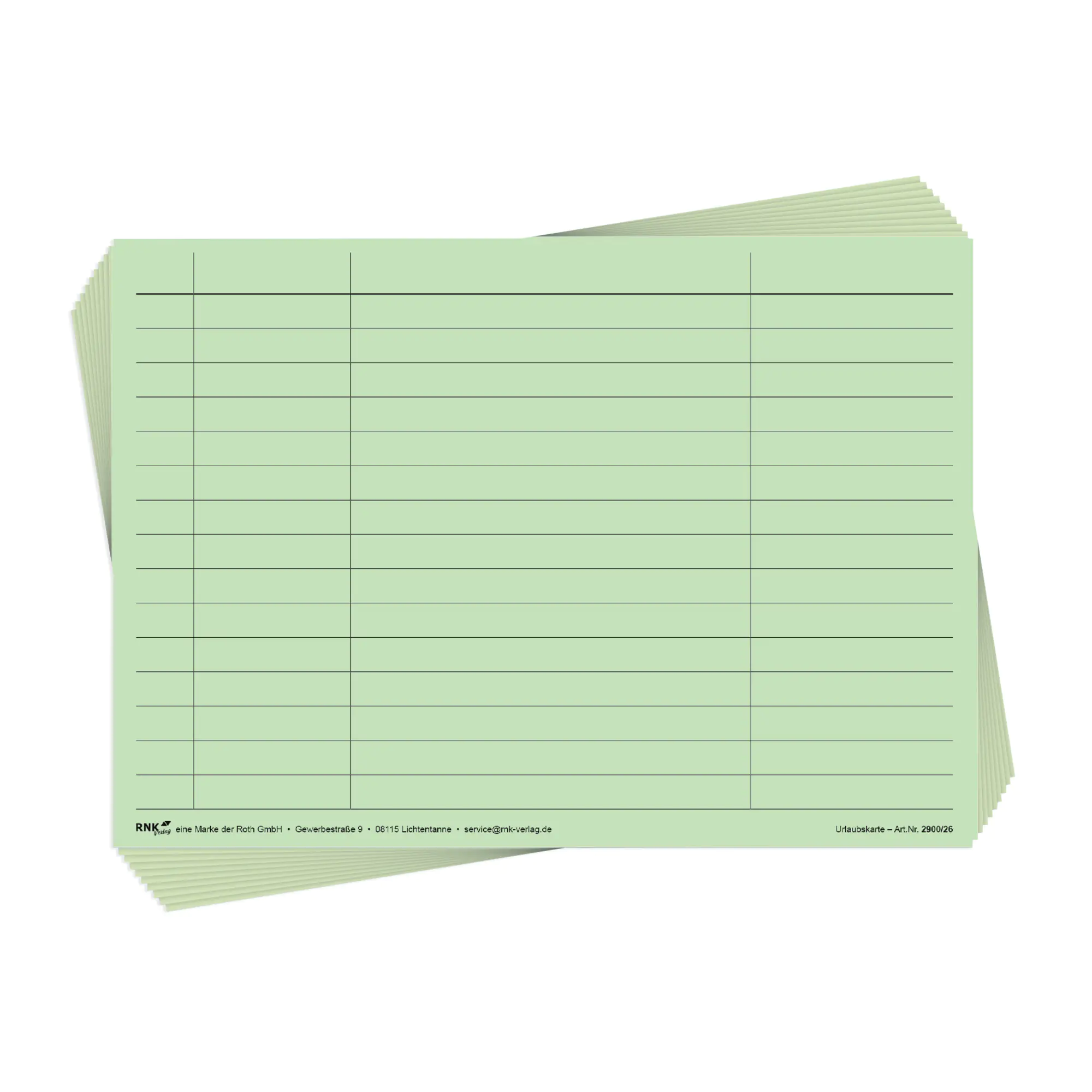 RNK Fehltagekarte 2026 A5 quer 10St aus der Kategorie Tischkalender