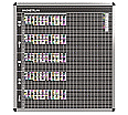 Klassen-Plantafel, 12 Stunden Mo-Fr, für 25 Klassen, 123x117 cm,
