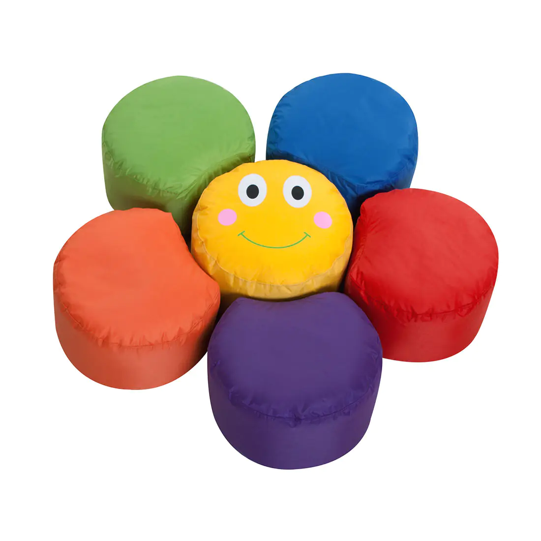 Sitzkissen Blume, 6x Ø/H 38 x 20 cm, Stoff ist feuerhemmend und wasserabweisend aus der Kategorie Polsterelemente