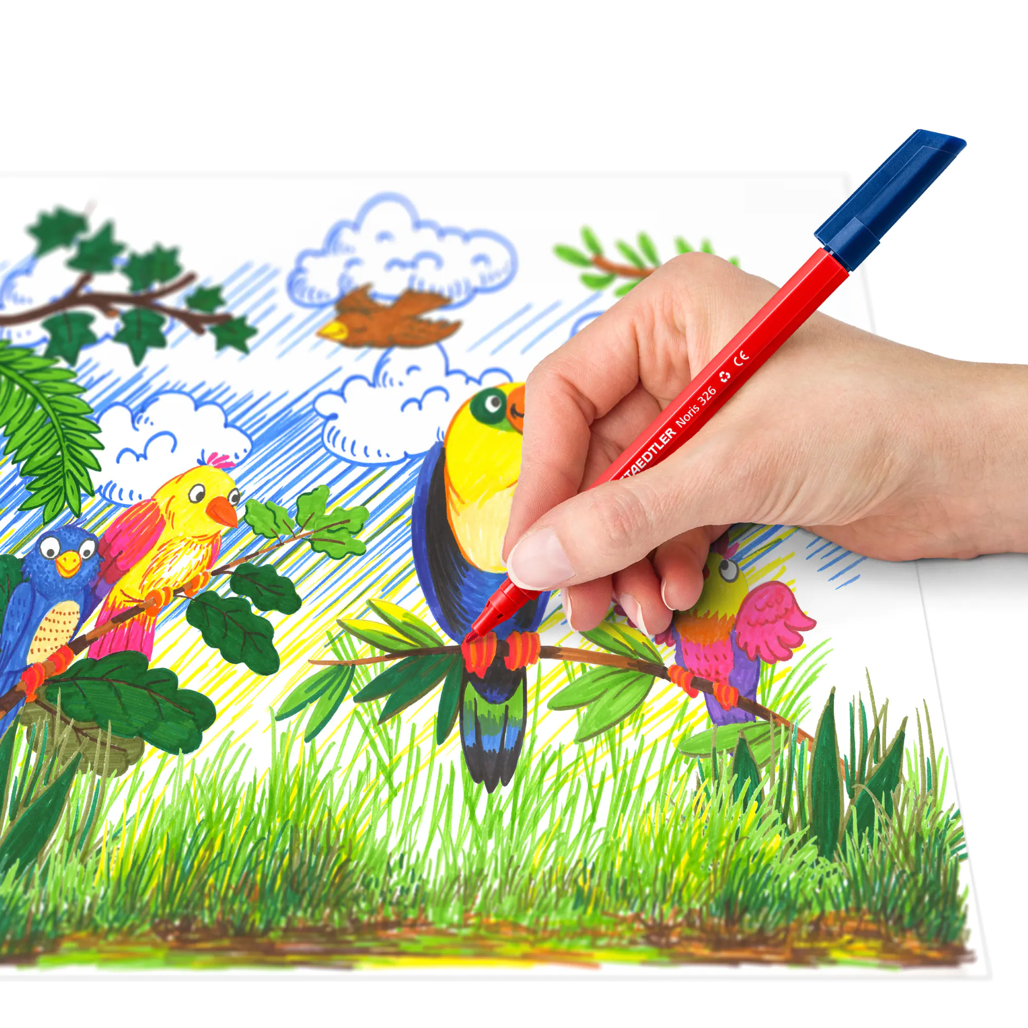 Staedtler Fasermaler Noris 1mm rot aus der Kategorie Tinten- & Gelschreiber