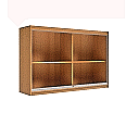 Wand-Vitrine, 100 cm hoch, 150x40 cm (B/T),