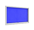 Info-Wandvitrine,  93 cm hoch, 150x8,0 cm (B/T), Rückwand: Stoff,
