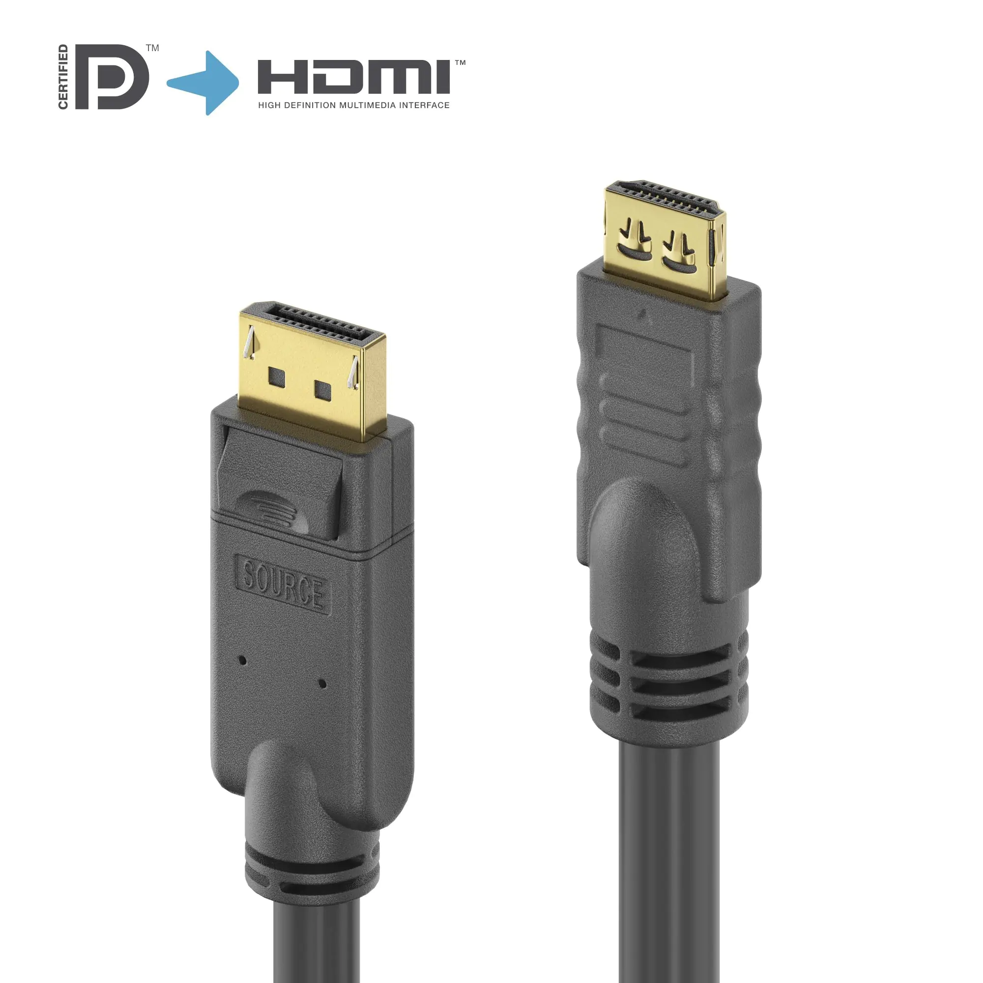 DisplayPort zu HDMI Kabel 4K - PureInstall 5,00m aus der Kategorie PureLink Kabel