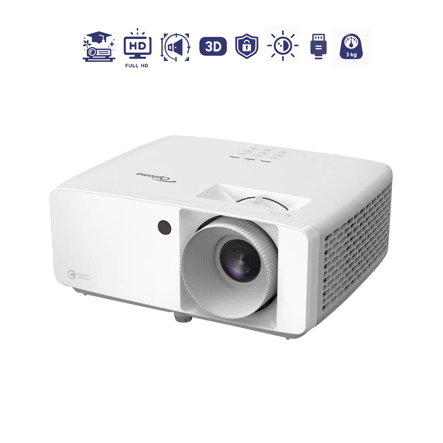 Optoma ZH462 ∙ Laserprojektor / Beamer, 5.000 Lumen, lebendige Farben 3.000.000:1 aus der Kategorie Schulbeamer