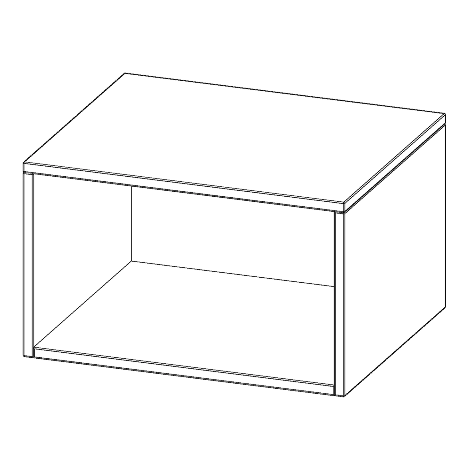 Aufsatz, Schulregal für 1 OH, B/H/T 60x36x40cm aus der Kategorie Regale
