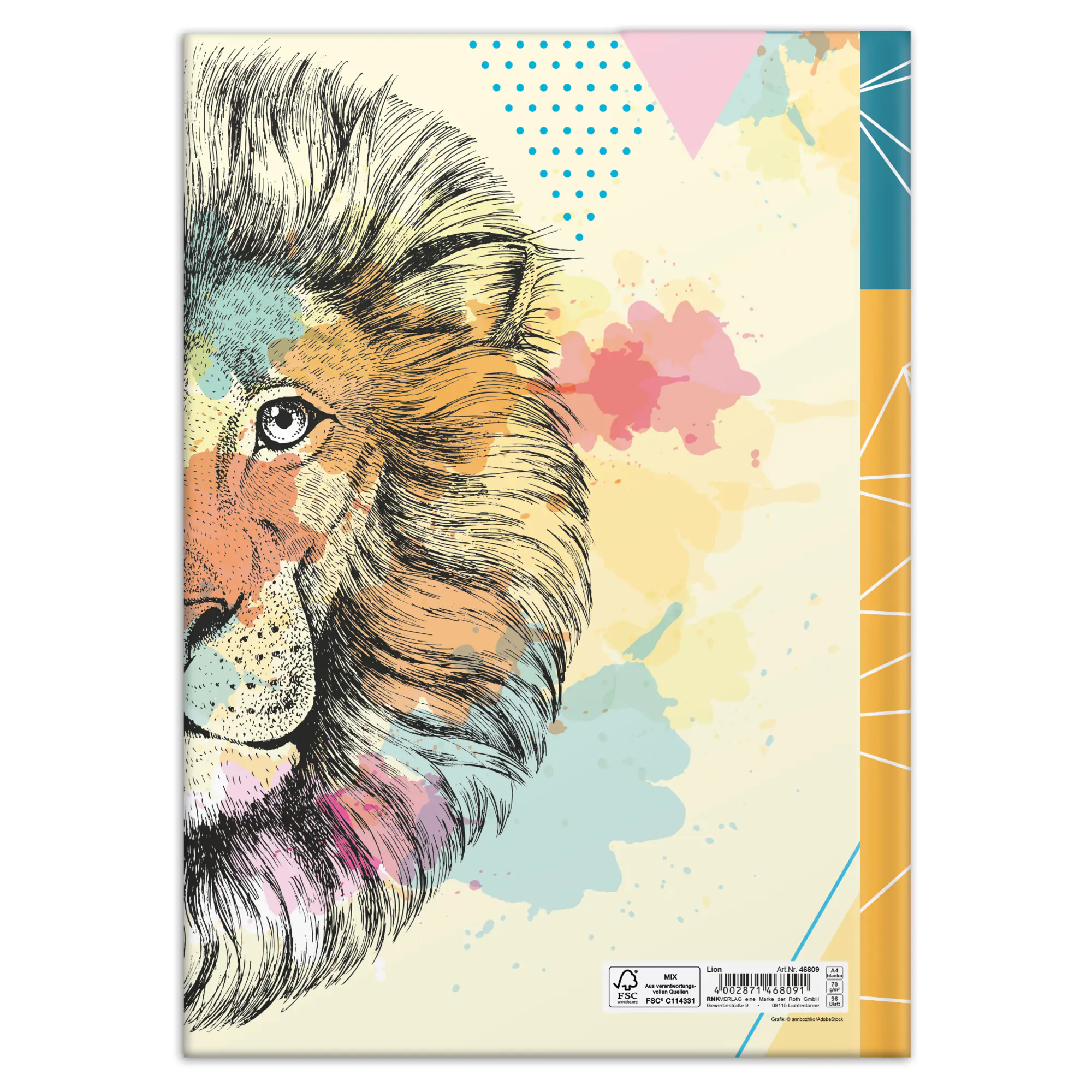 RNK Verlag Kladde Lion blanko A4 96Bl aus der Kategorie Bücher