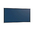 Wandtafel Stahlemaille blau, 200x100 cm, mit durchgehender Ablage, aus der Kategorie Wandtafeln Blau